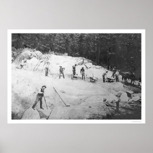 Póster Rompiendo rocas Alaska 1916