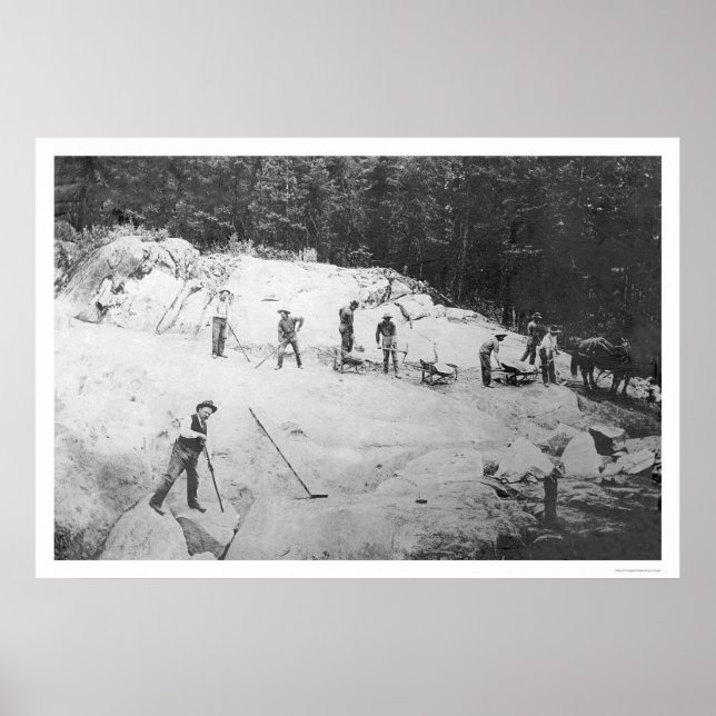 Póster Rompiendo rocas Alaska 1916 (Frente)