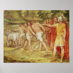 Póster Romulus marcando los límites de Roma