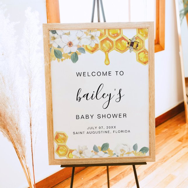 Póster Romy - Bienvenidos a Baby Shower Floral Bumble Bee (Subido por el creador)