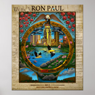 Póster Ron Paul 2012: Libertad para Iowa