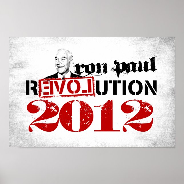 Póster Ron Paul 2012 Poster de la Revolución (Frente)