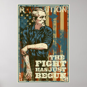 Póster Ron Paul La Lucha Acaba De Comenzar Poster