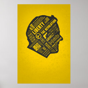 Póster Ron Paul Libertarian Abstract Thought Poster No MJ