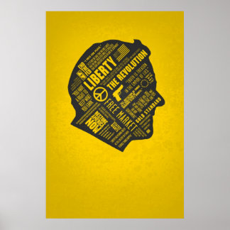 Póster Ron Paul Libertarian Abstract Thought Poster No MJ