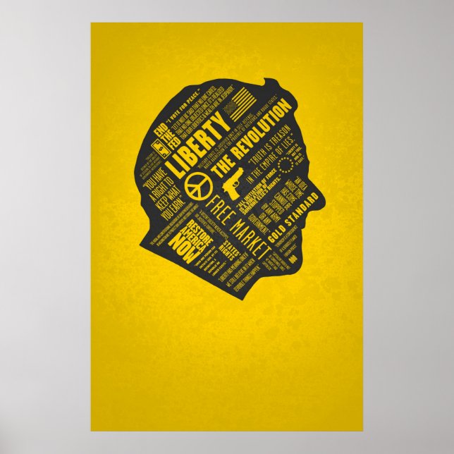 Póster Ron Paul Libertarian Abstract Thought Poster No MJ (Frente)