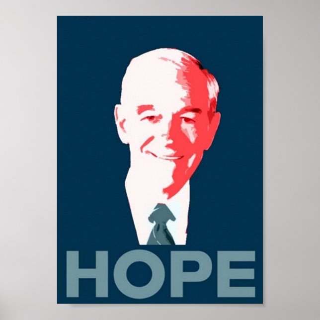 Póster Ron Paul para el Poster de esperanza de la campaña (Frente)