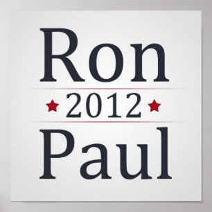 Póster Ron Paul para el poster del presidente 2012
