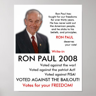 PÓSTER ¡RON PAUL POSTER!