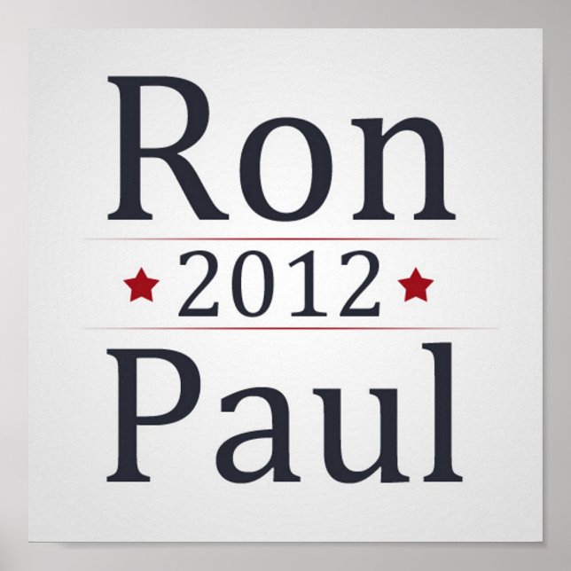 Póster Ron Paul, Poster de la campaña presidencial 2012 (Frente)