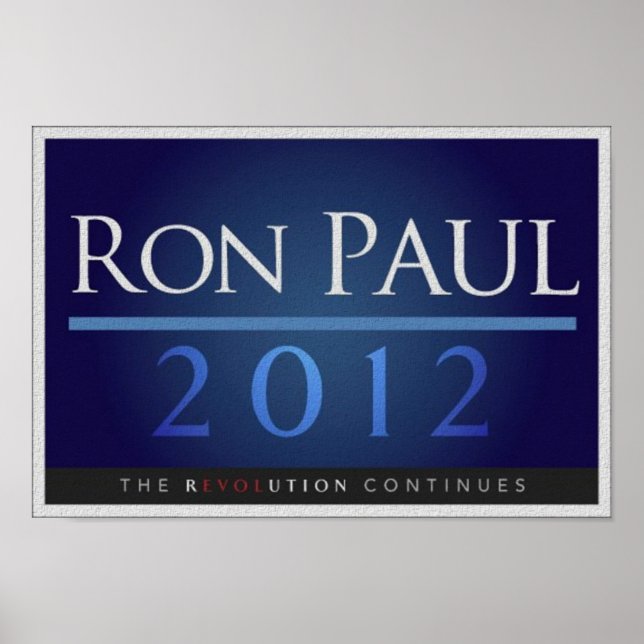 Póster Ron Paul, Poster de la campaña presidencial 2012 (Frente)