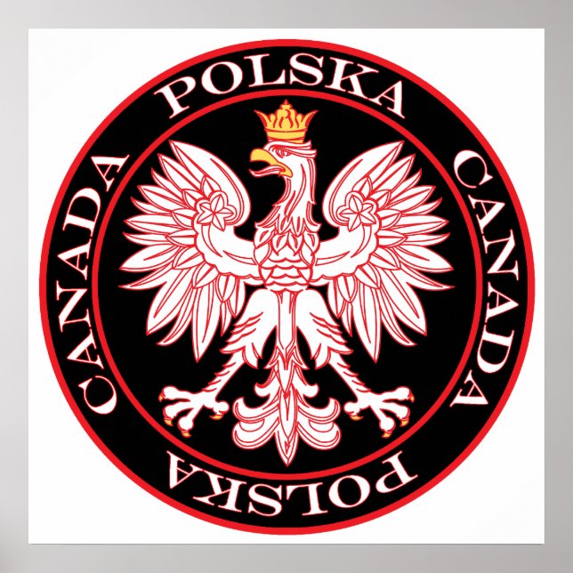 Póster Ronda Polska Canadá Águila Roja (Frente)