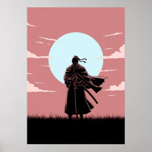Póster Ronin Anime Minimalista