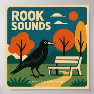 Póster Rook Call Sound Library Album Cover Poster