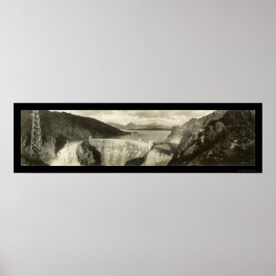 Póster Roosevelt Dam Overflow Photo 1916