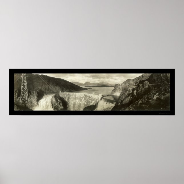 Póster Roosevelt Dam Overflow Photo 1916 (Frente)