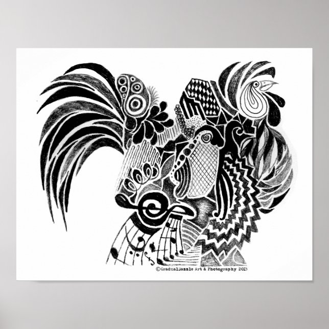 Póster Rooster Doodle (Frente)