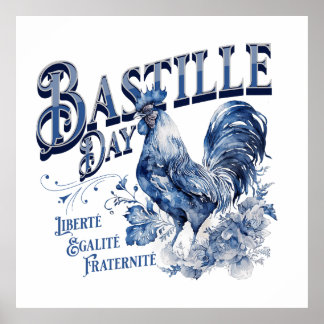 Póster Rooster por el Día de la Bastilla