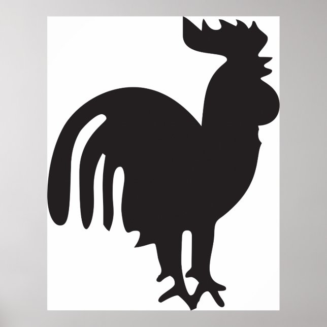 Póster Rooster Silhouette (Frente)