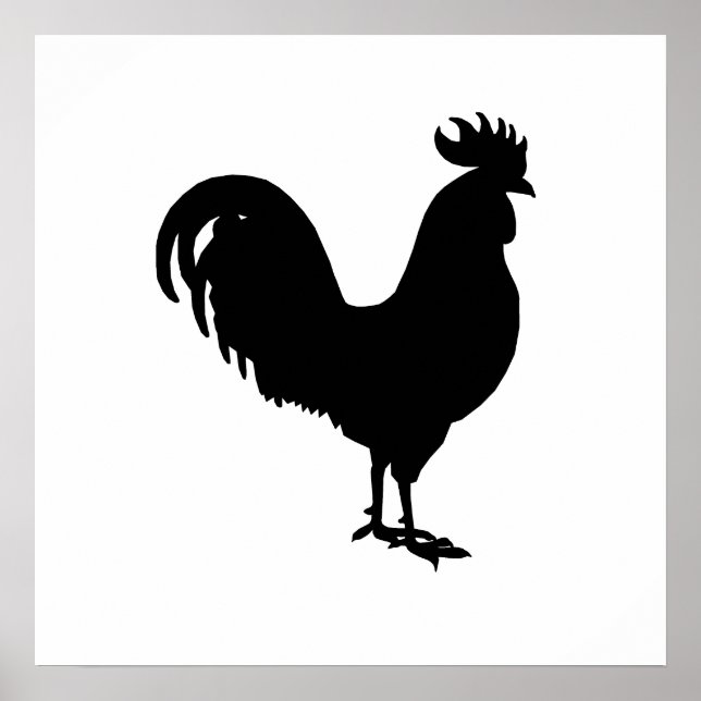 Póster Rooster Silhouette (Frente)