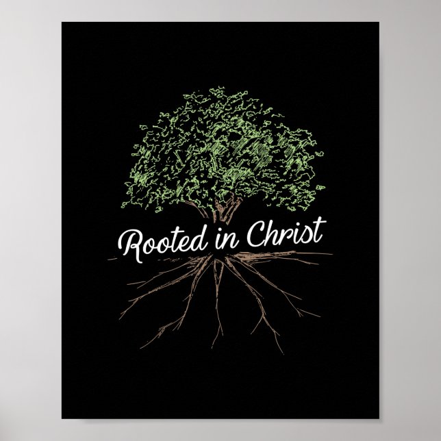 Póster Rootado en Cristo - Cristiano Jesús (Frente)