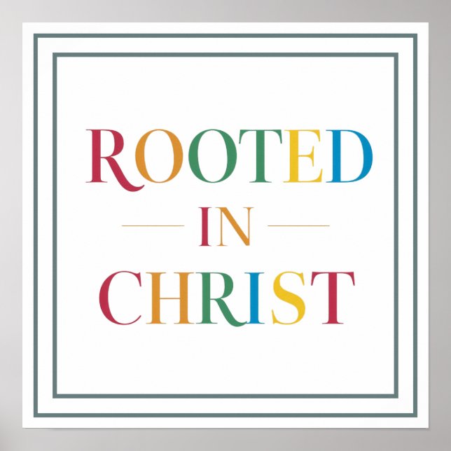 Póster Rooted In Christ Bold Modern Foundation (Frente)