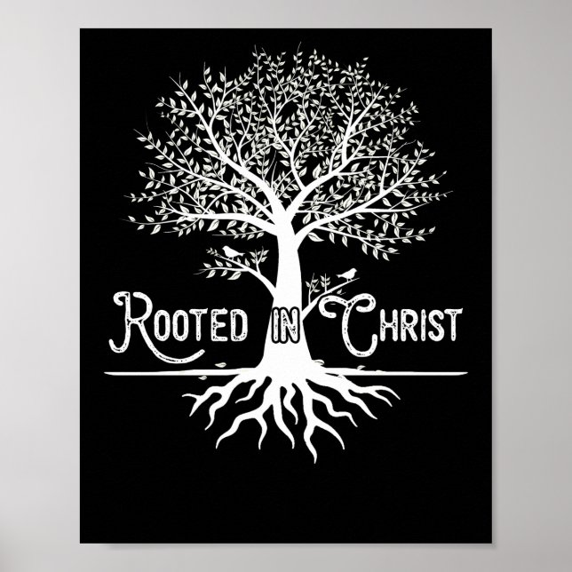 Póster Rooted in Christ Christian Faith and Love in God (Frente)