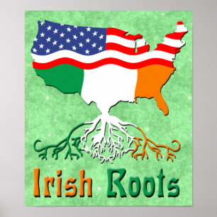 Póster Roots irlandeses estadounidenses