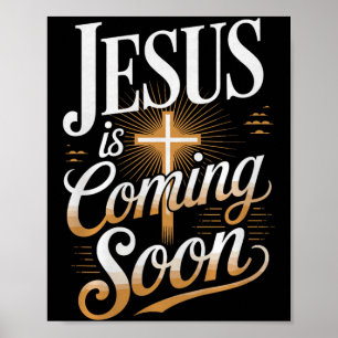 Póster Ropa Cristiana Prémium Bold Jesús Está Viniendo Pr