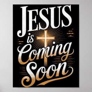 Póster Ropa Cristiana Prémium Bold Jesús Está Viniendo Pr