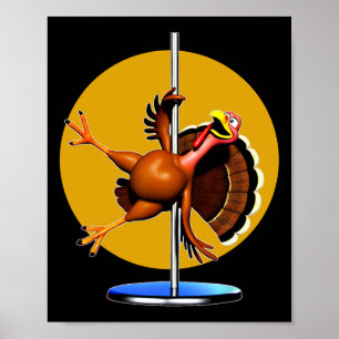 Póster Ropa de baile divertida para pavos Polo de baile D