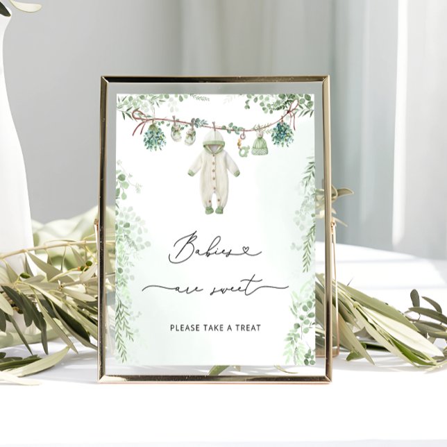 Póster Ropa de bebé Boho Sage Los bebés verdes son dulces (Subido por el creador)