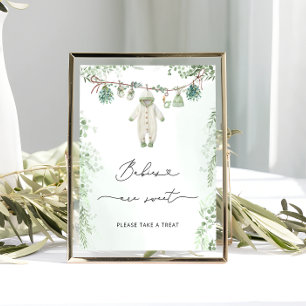 Póster Ropa de bebé Boho Sage Los bebés verdes son dulces