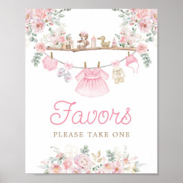 Póster Ropa de bebé chica Ropa rosa Favorece el Rótulo