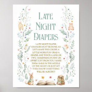 Póster Ropa de Bebé para Fiesta de Libro de Cuentos Noctu