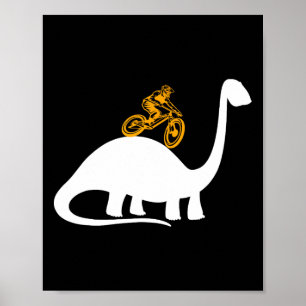 Póster Ropa de bicicleta de montaña MTB Dinosaurio Dino T