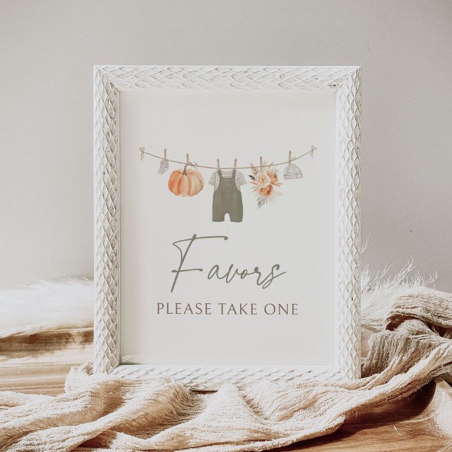 Póster Ropa de calabaza de otoño Ropa de bebé Baby Shower (Subido por el creador)