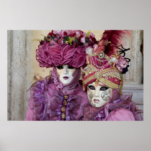 Póster Ropa de carnaval morado, Venecia
