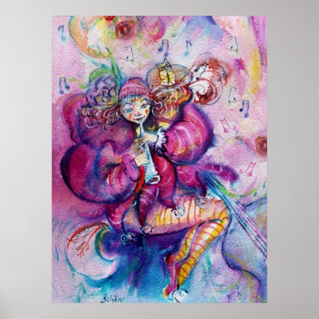PÓSTER ROPA DE COLOR ROSA MUSICAL (Frente)