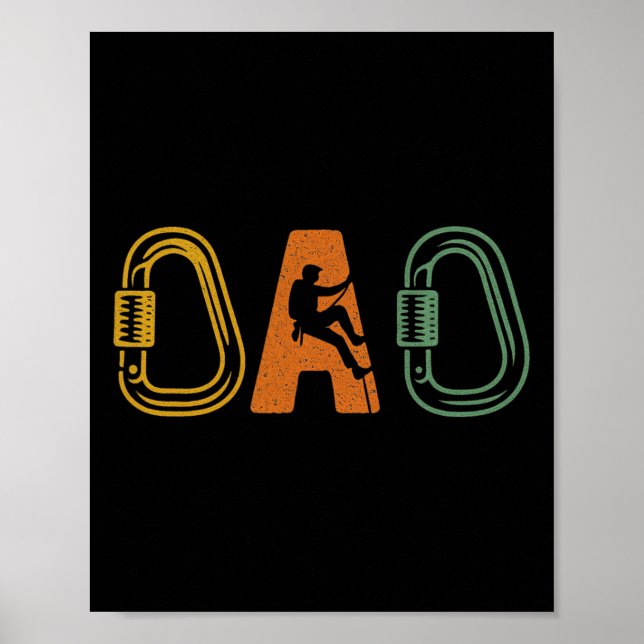 Póster Ropa de escalada en roca para papá - Herramienta d (Frente)
