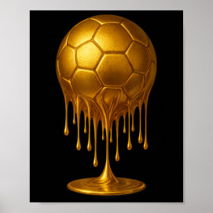 Póster Ropa de espíritu de oro goteante para chicos día d