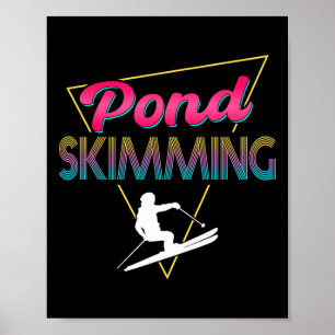 Póster Ropa de esquí de esquí de estanque retro de los 80