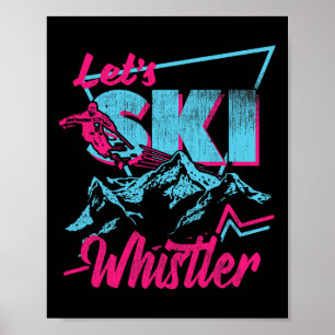 Póster Ropa de esquí vintage de los 80 y 90 - Retro Whist