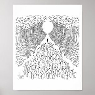 Póster Ropa de fe cristiana de la separación del Mar Rojo