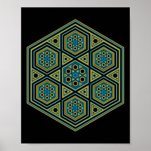 Póster Ropa de festival de Psytrance Goa Trance Meditació