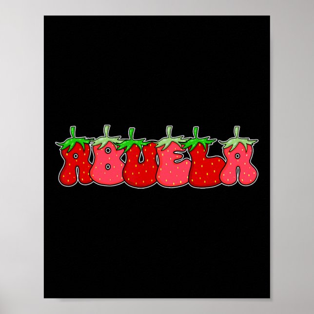 Póster Ropa de fresa de fruta Abuela Ropa de Halloween (Frente)