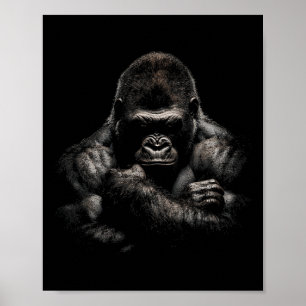 Póster Ropa de gimnasio para mono gorila Motivación para