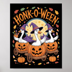 Póster Ropa de honk-o-ween Graciosa para Halloween Geese 