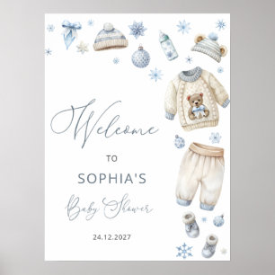 Póster Ropa de invierno para niños Bienvenida a la fiesta