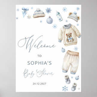 Póster Ropa de invierno para niños Bienvenida a la fiesta